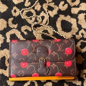 Cherry Motif Crossbody Bag